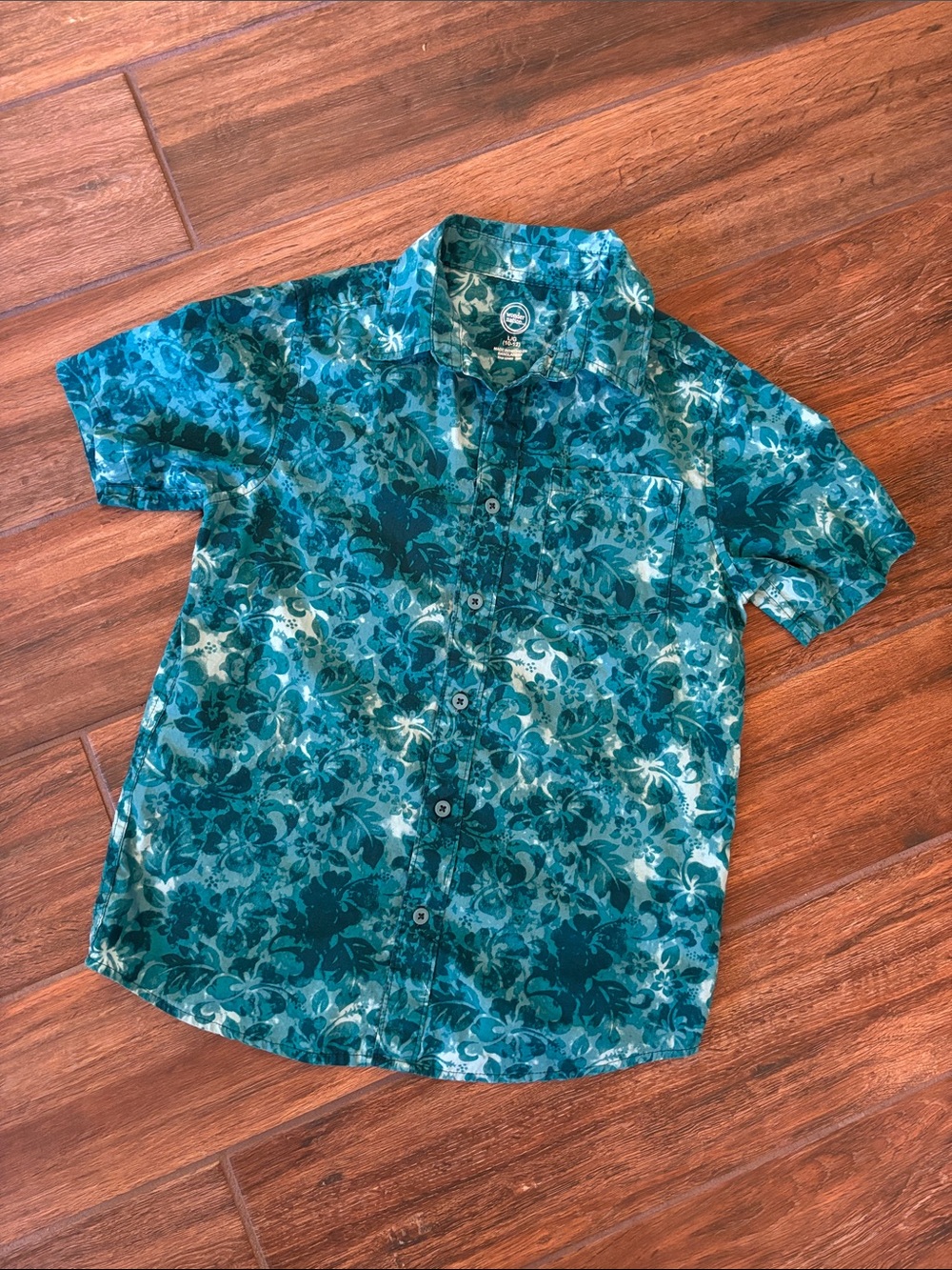 EUC Boys’ Tropical Short-Sleeve Button-Up Shirt
